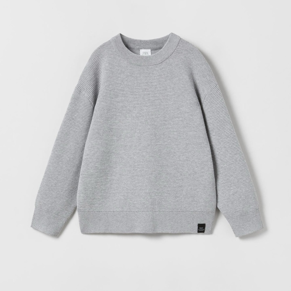 Boys Gray knit Sweater